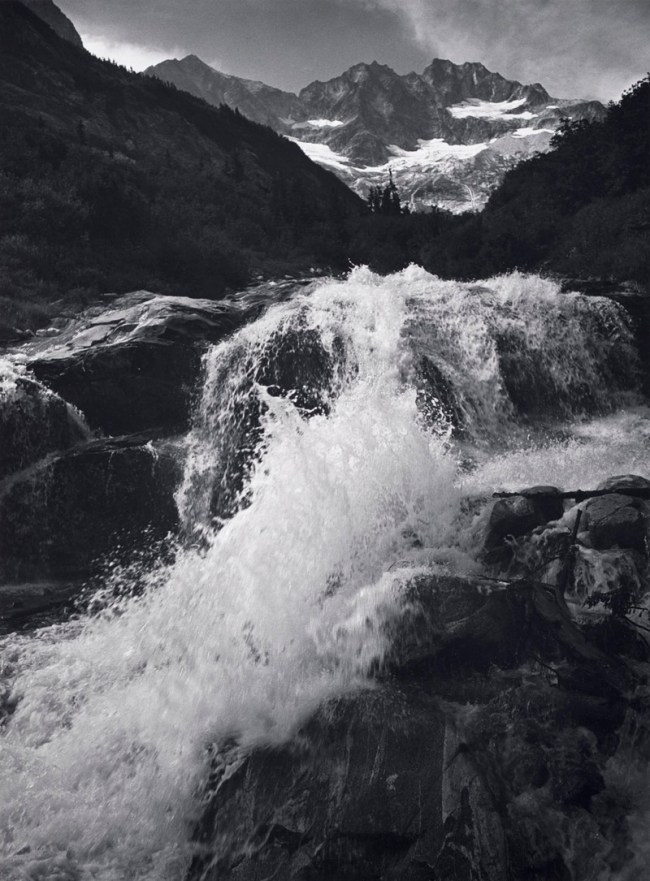Ansel Adams (American, 1902-1984) 'Waterfall, Northern Cascades, Washington' 1960