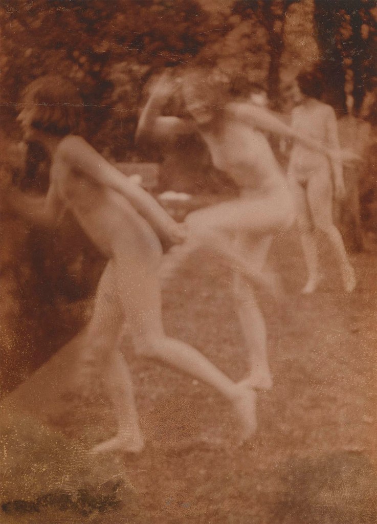 Lady Ottoline Violet Anne Cavendish-Bentinck Morrell (British, 1873-1938) '[Cavorting by the Pool at Garsington]' c. 1916