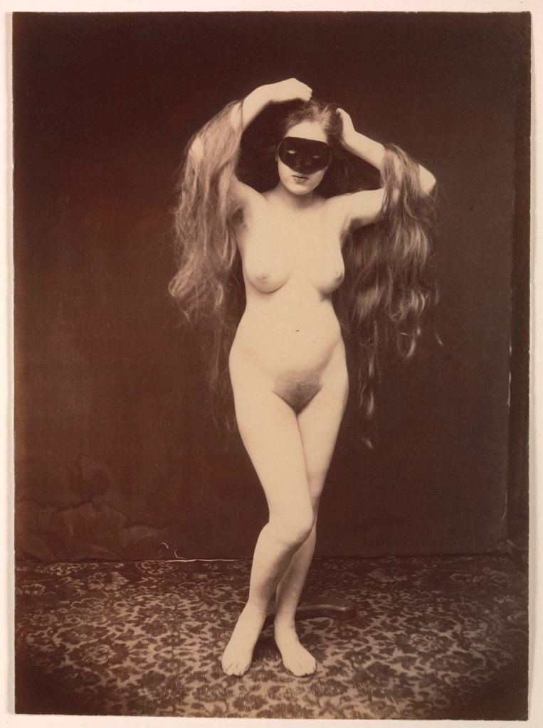 Unknown photographer (French) '[Female Nude with Mask]' c. 1870