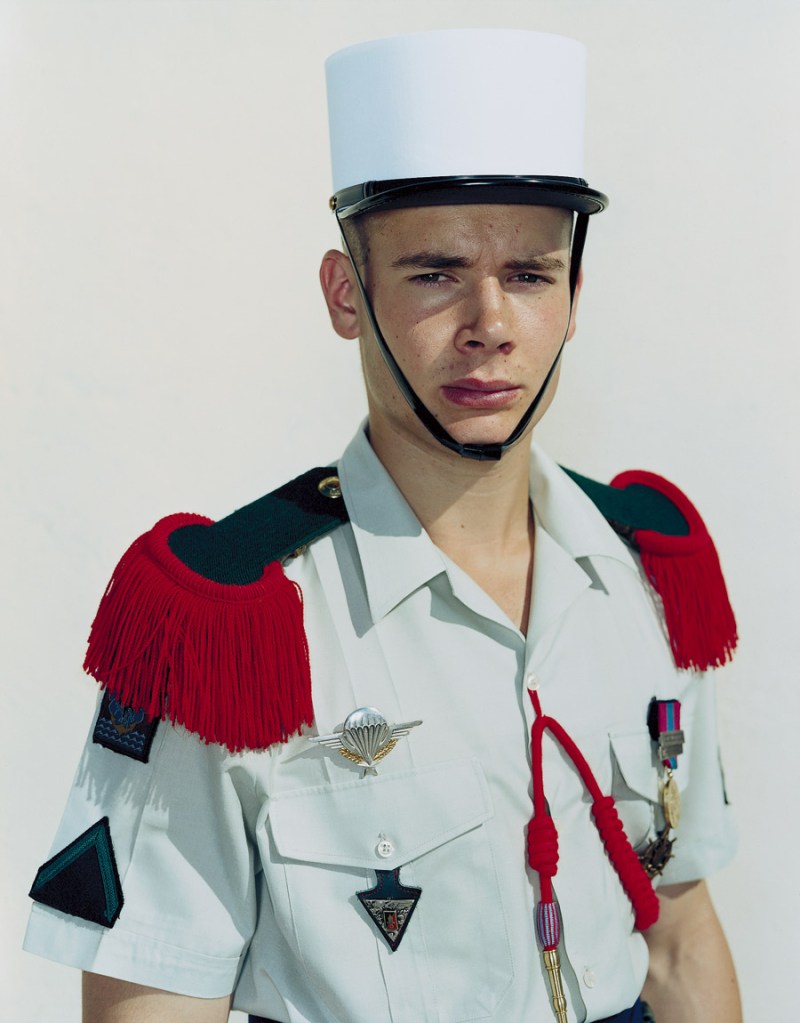 Rineke Dijkstra (Dutch, b. 1959) 'Olivier, The French Foreign Legion, Camp Raffalli, Calvi, Corsica, June 18, 2001' 2001 from the exhibition 'Rineke Dijkstra: A Retrospective' at the Solomon R. Guggenheim Museum, New York, June - October, 2012