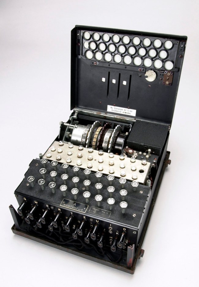 A three-rotor Enigma machine