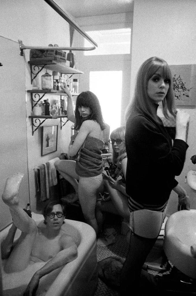 Dennis Hopper (American, 1936-2010) 'Bruce Conner (in tub), Toni Basil, Teri Garr, and Ann Marshall' 1965
