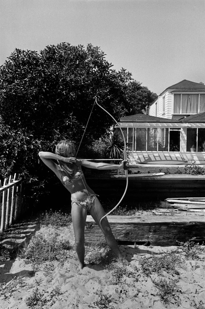 Dennis Hopper (American, 1936-2010) 'Jane Fonda (with bow & arrow), Malibu' 1965