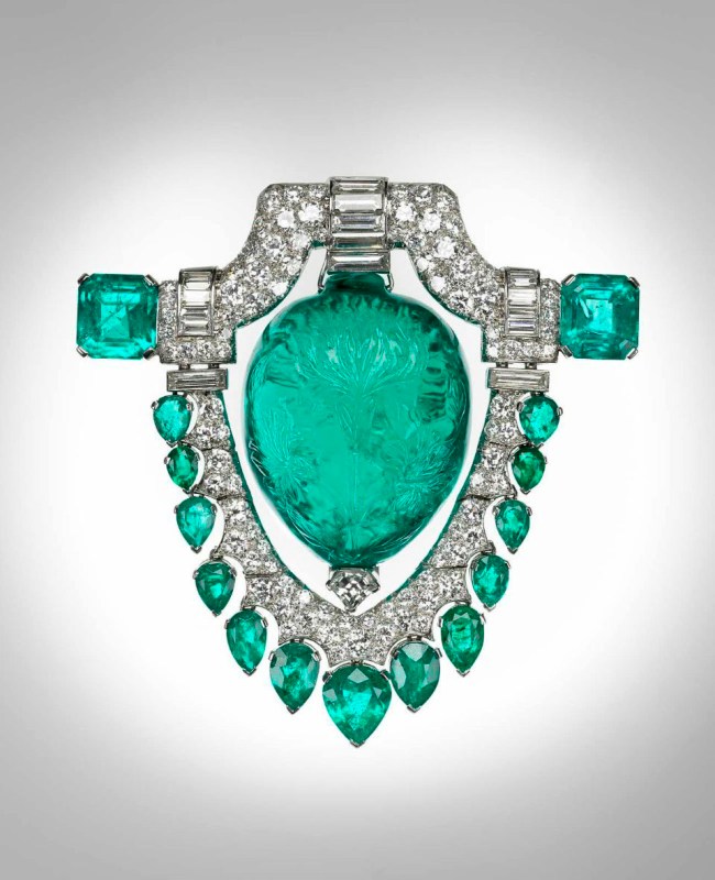 Possibly by Oscar Heyman & Bros., American, founded in 1912 for Marcus & Co., American, 1892-1941 Marjorie Merriweather Post's platinum brooch American, late 1920s