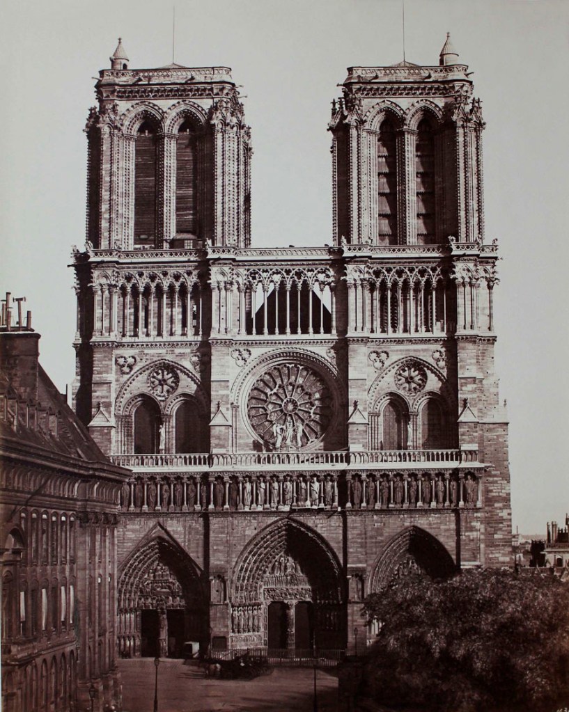 Edouard Baldus (French, 1813-1889) 'Notre Dame, Facade Principale, Paris' 1857