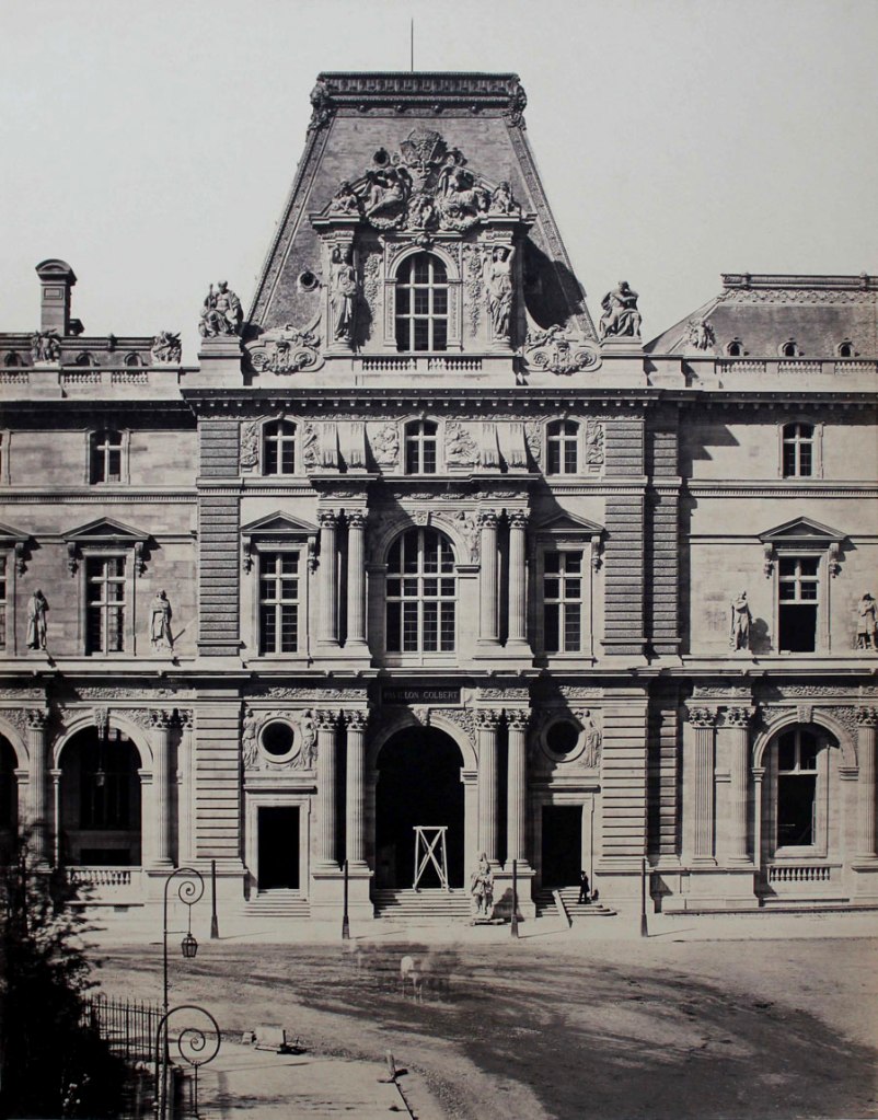 Edouard Baldus (French, 1813-1889) 'Pavillon Colbert, Nouveau Louvre, Paris' c.1855