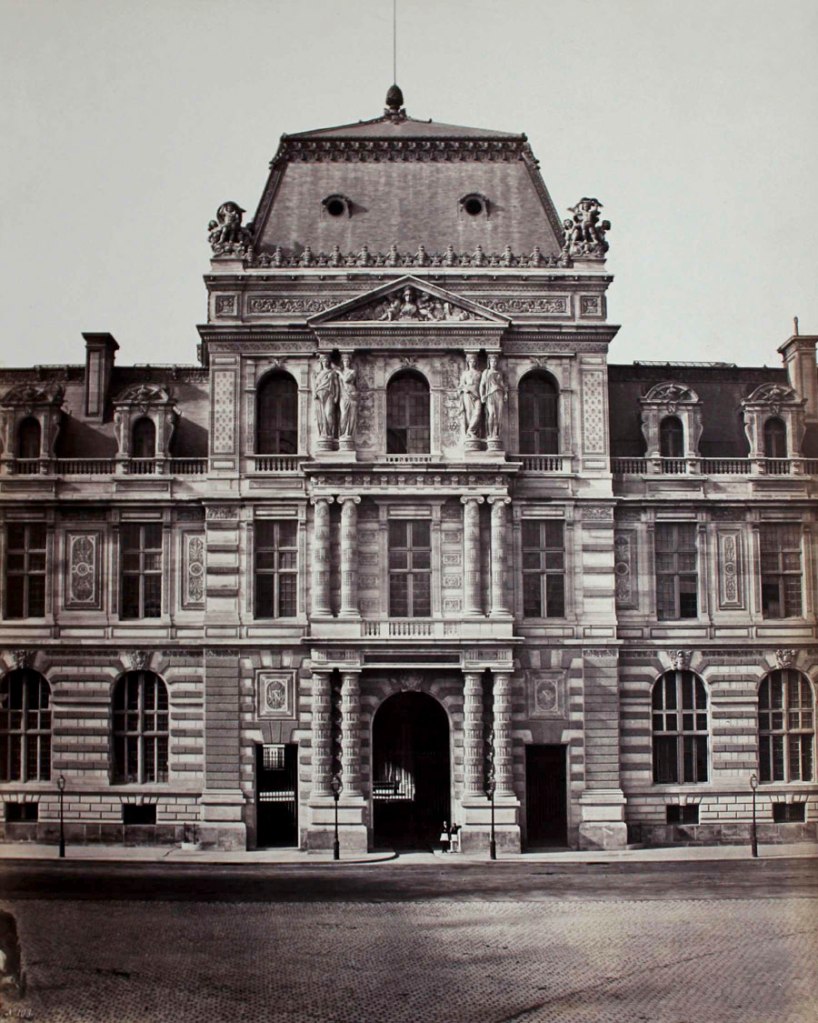 Edouard Baldus (French, 1813-1889) 'Pavillon de la Bibliotheque, Rue de Rivoli, Paris' c. 1855