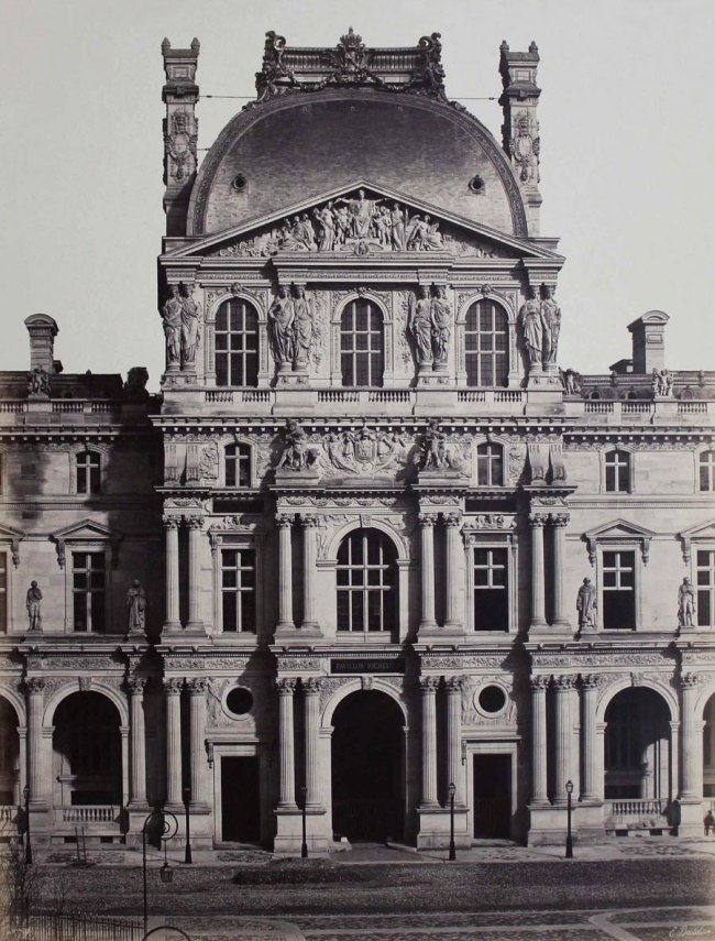 Edouard Baldus (French, 1813-1889) 'Pavillon Richelieu, Nouveau Louvre, Paris' c. 1855