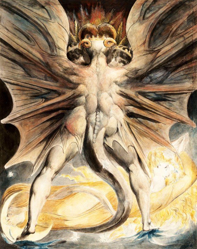 William Blake (British, 1757-1827) 'The Great Red Dragon and the Woman Clothed with the Sun' c.1803-1805