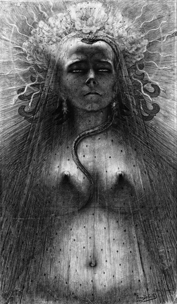 Jean Delville (Belgium, 1867-1953) 'L'Idole de la Perversité' (The Idol of Perversity) 1891