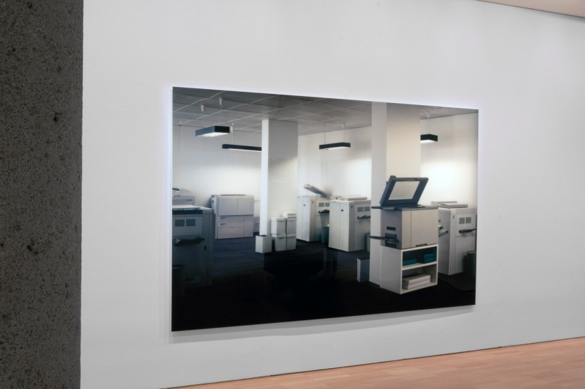 Installation view of 'Thomas Demand' at NGVI showing 'Copyshop' 1999