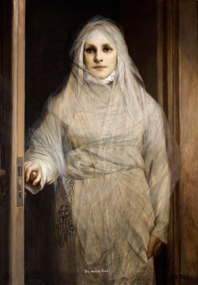 Gabriel von Max (Austrian, 1840-1915) 'The White Woman' 1900