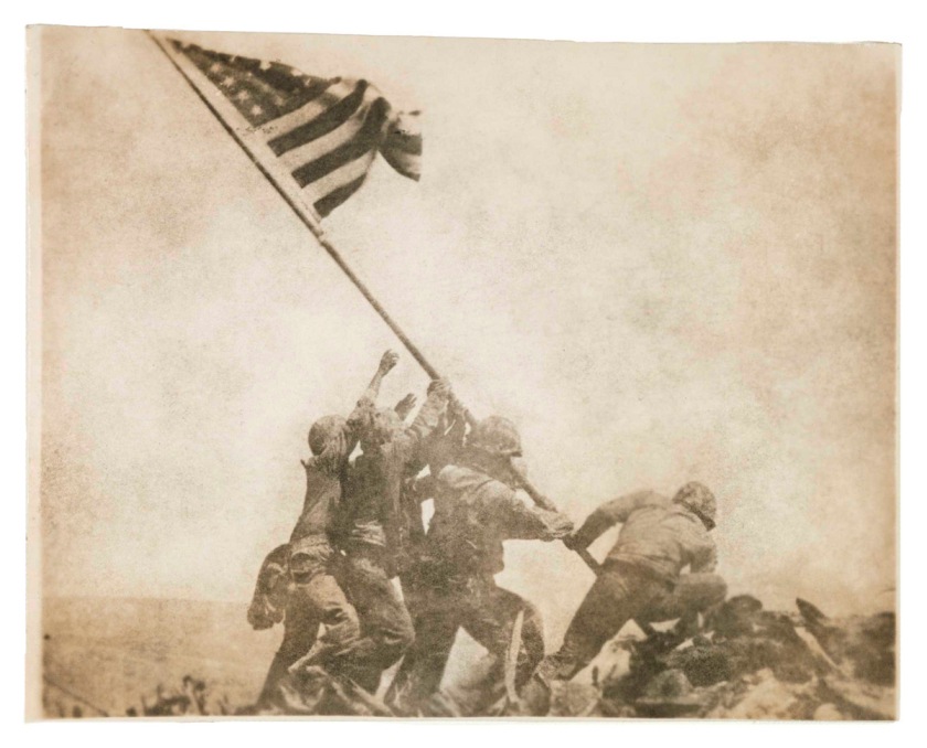 Joe Rosenthal, American (1911-2006) 'Old Glory Goes Up on Mount Suribachi, Iwo Jima' February 23, 1945