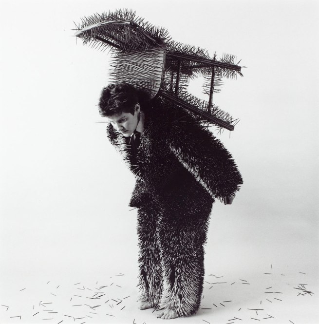 Ann Hamilton (American, b. 1956) 'body object series #13, toothpick suit/chair' 1984