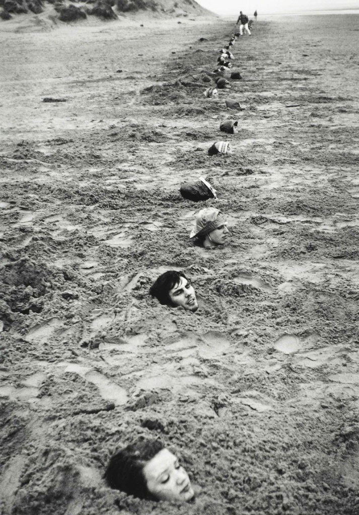 Keith Arnatt. 'Liverpool Beach Burial' 1968