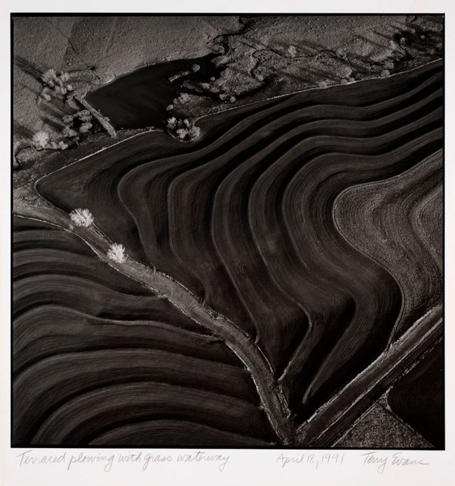 Terry Evans (American, b. 1944) 'Terraced Plowing with a Grass Waterway' 1991
