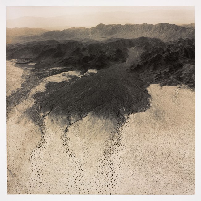 Emmet Gowin (American, b. 1941) 'Alluvial Fan, Natural Drainage near Yuma Proving Ground and the California Arizona Border' 1988