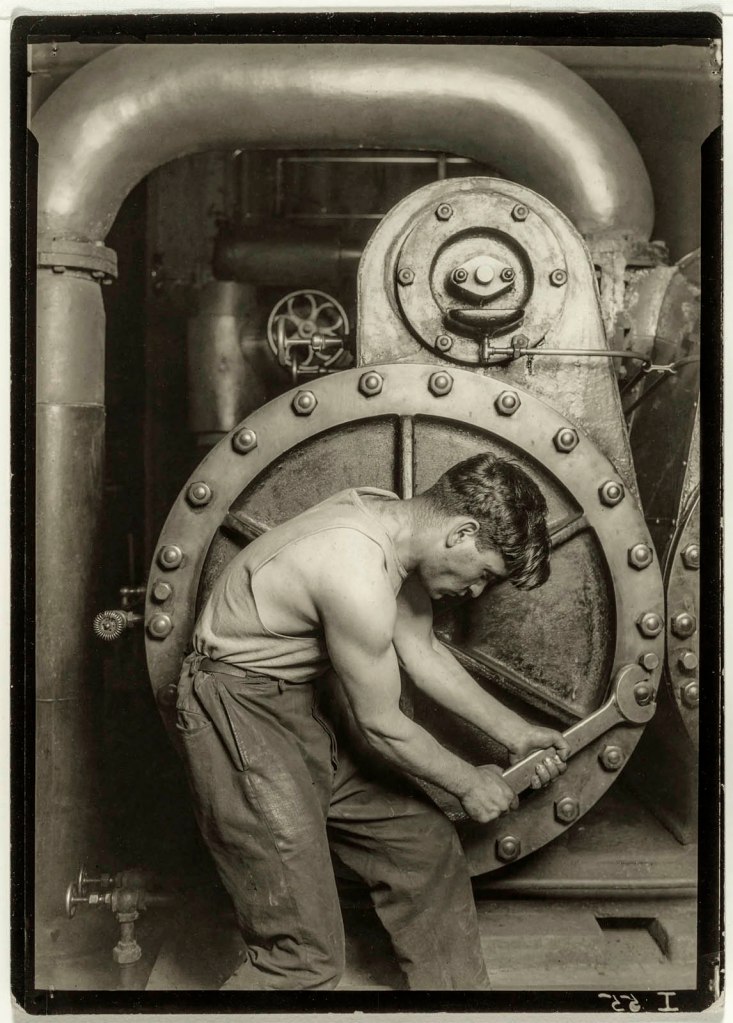 Lewis W. Hine (American, 1874-1940) 'Powerhouse Mechanic' 1924