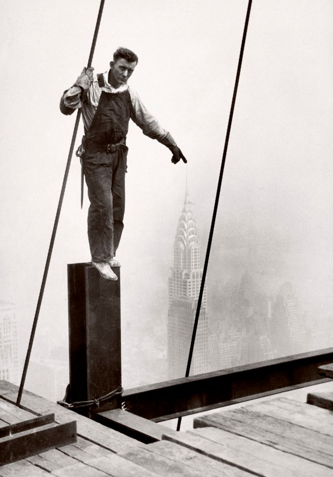 Lewis Hine  (American, 1874-1940) 'Steelworker standing on beam' 1931