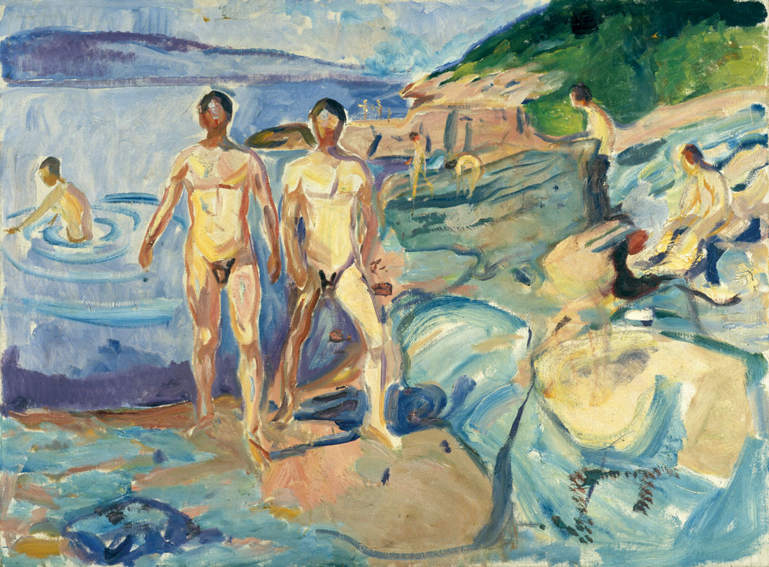 Edvard Munch (Norwegian, 1863-1944) 'Bathing Men' 1915