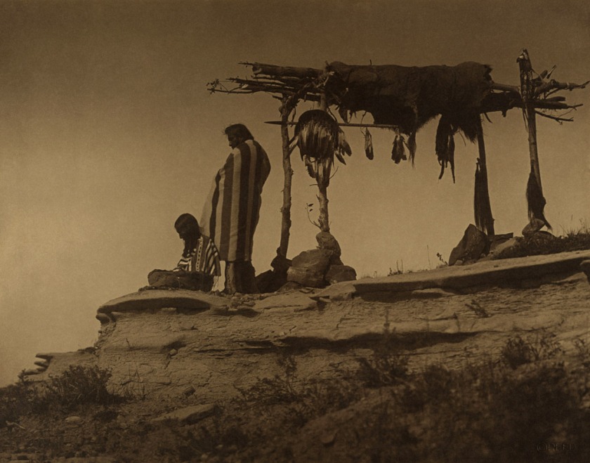 Roland Reed. 'Tribute to Dead Piegan Blackfoot' Montana, 1912