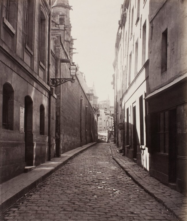 Charles Marville (French, 1816-1879) 'Rue des Prêtres Saint-Étienne, de la rue Descartes' c. 1865