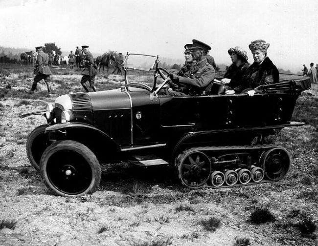 English half-track car c. 1910s-1920s?