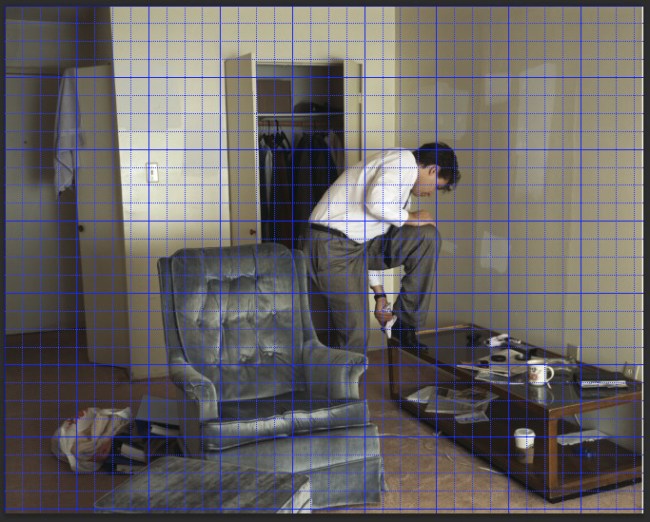 Jeff Wall 'Polishing' skewing