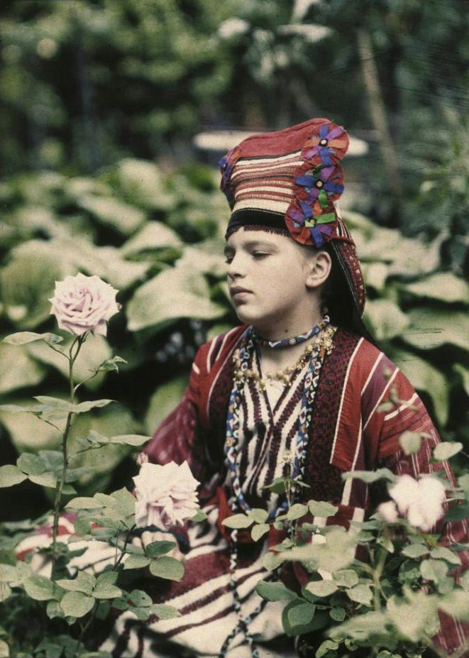 Piotr Vedenisov (Russian, 1866-1937) 'Vera Kozakov in Folk Dress' 1914