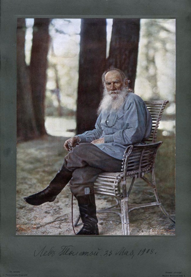 Sergey Prokudin-Gorsky (Russian, 1863-1944) 'Portrait of Lev Tolstoy' 23rd of May 1908 