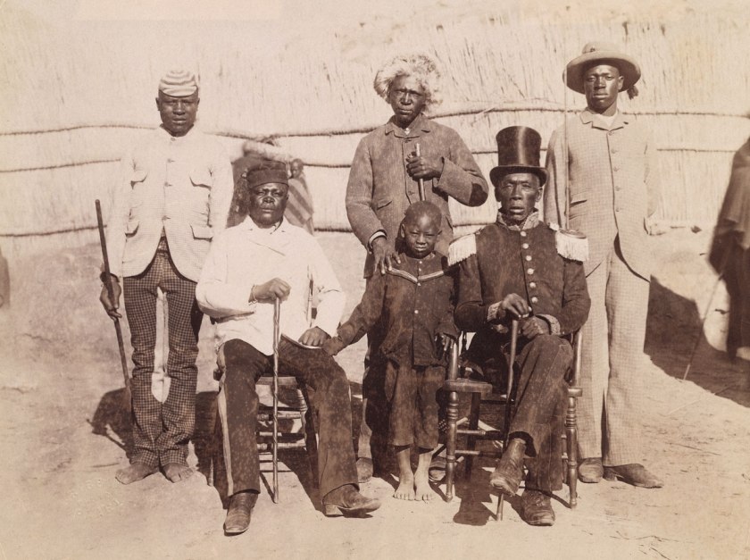 A. James Gribble. 'Masupa. Kaffir Chief & sons. Basutoland' South Africa, late nineteenth century