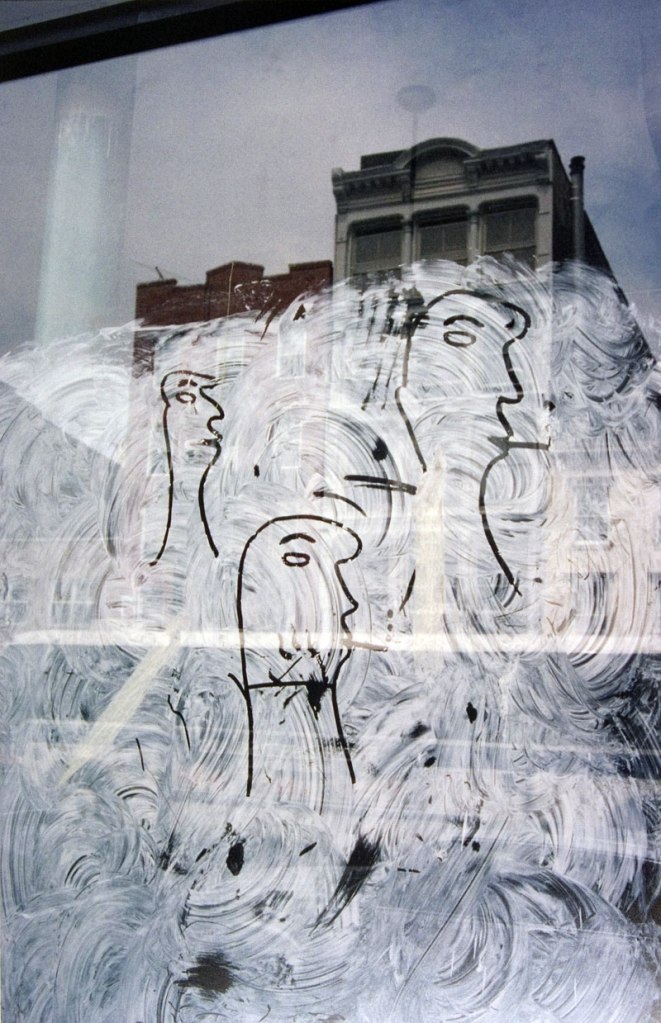 Saul Leiter (American, 1923-2013) 'Graffiti Heads' 1950