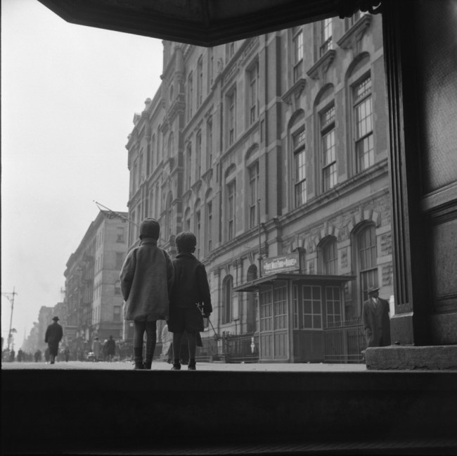 Gordon Parks (American, 1912-2006) 'Street Scene: Two children walking, Harlem, NY, 1943' 1943
