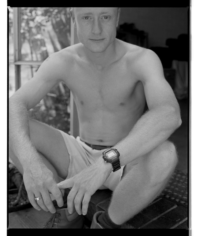 Marcus Bunyan (Australian, b. 1958) 'Damien sitting outside his flat, South Yarra, 1994' 1994