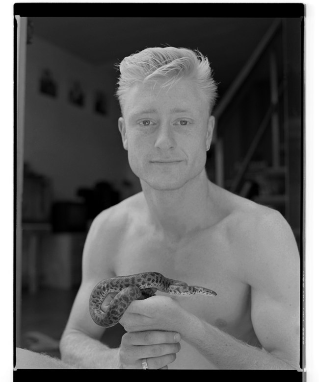 Marcus Bunyan (Australian, b. 1958) 'Damien with snake' 1994