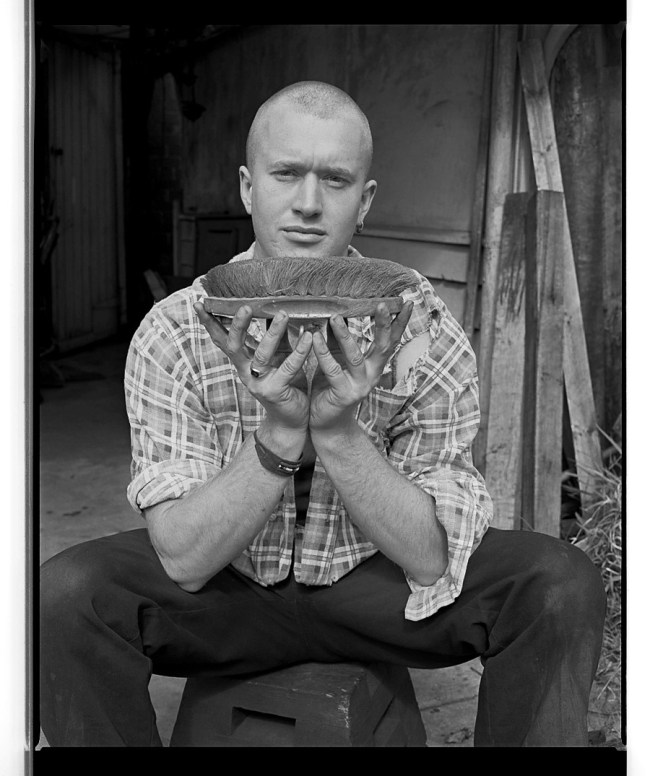 Marcus Bunyan (Australian, b. 1958) 'Jerry holding a brush, South Yarra' 1994