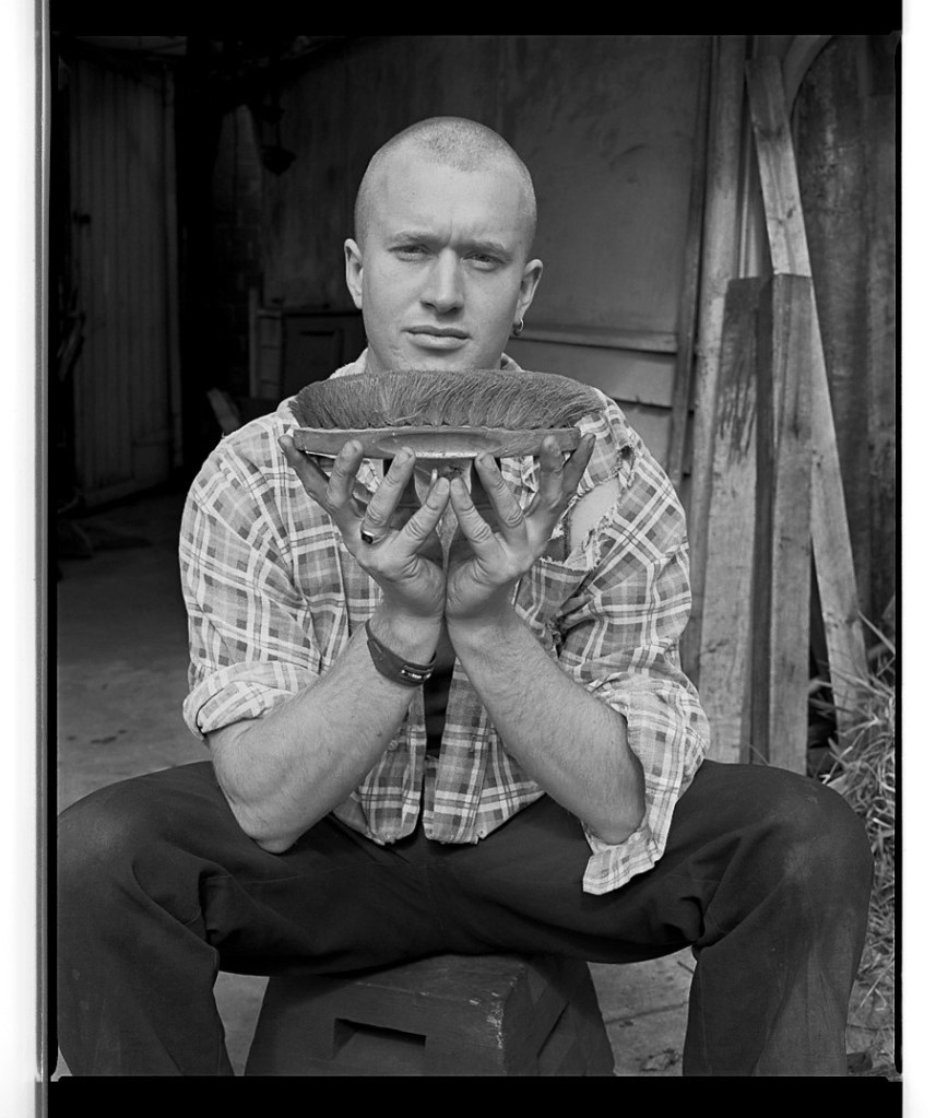 Marcus Bunyan. 'Jerry holding a brush, South Yarra' 1994 from the series 'South Yarra and surrounds' 1994