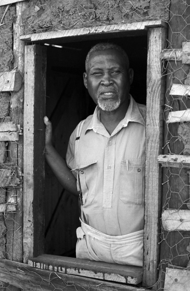 Ranjith Kally (South African, 1925-2017) 'Chief Albert Luthuli, former President General of the African National Congress, Rector of Glasgow University and 1960 Nobel Peace Prize Winner, gagged by the government from having any of his words published in his country, confined to small area around his home near Stanger in Natal, April 1964' 1964