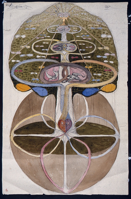 Hilma af Klint (Swedish, 1862-1944) 'Tree of Knowledge' 1913