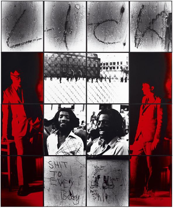 Gilbert & George (Gilbert Prousch) (English born Italy, b. 1943) and (George Passmore) (English, b. 1943) 'Lick' 1977 from the exhibition 'Gilbert & George – London Pictures' at MKM Museum Küppersmühle für Moderne Kunst, Duisburg, March - June, 2013