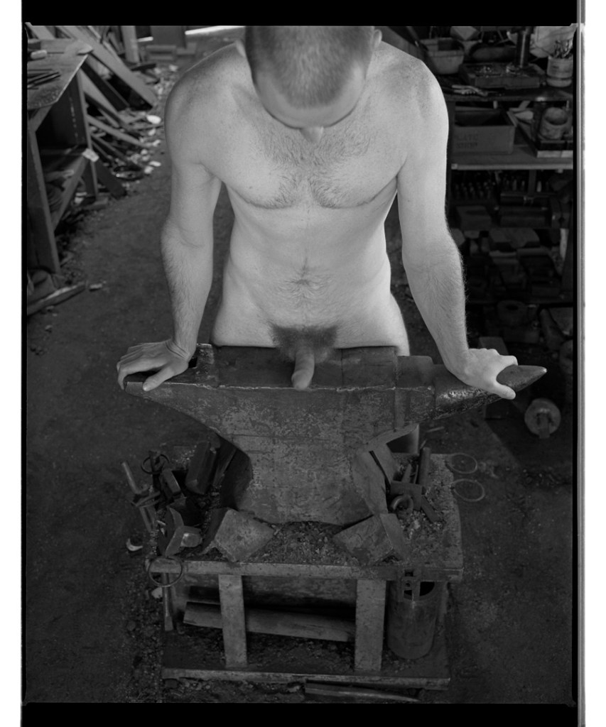 Marcus Bunyan (Australian, b. 1958) 'Paul, cock on anvil' 1994