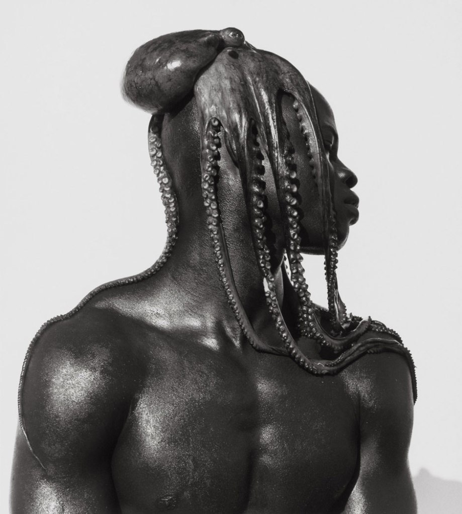 Herb Ritts (American, 1952-2002) 'Djimon with Octopus, Hollywood' 1989 from the exhibition 'Herb Ritts: Beauty and Celebrity' at Oklahoma City Museum of Art, Oklahoma City, May - July, 2013