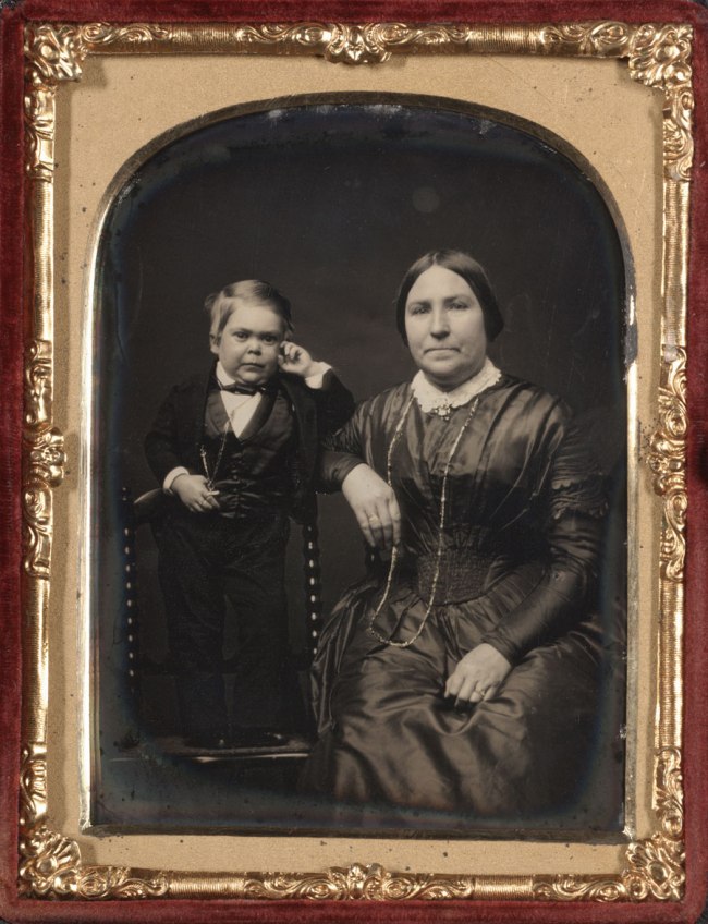 Unknown Maker (American) 'Tom Thumb and his Mother' c. 1850-1855