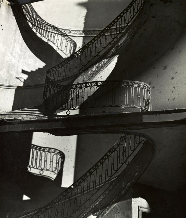 Bill Brandt (British born Germany, 1904-1983) 'Bombed Regency Staircase, Upper Brook Street, Mayfair' c. 1942