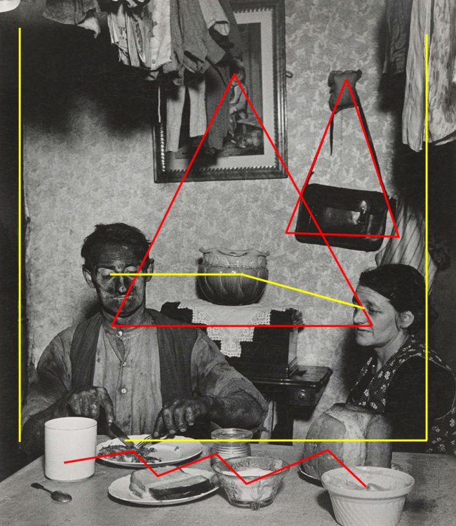 Analysis of Brandt's visual exploration in 'Northumbrian Miner at His Evening Meal' (1937)