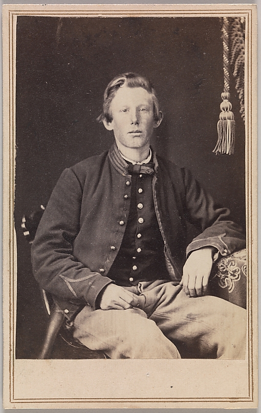 George Wertz (American, active Kansas City, Missouri, 1860s) 'Private William Henry Lord, Company I, Eleventh Kansas Volunteer Cavalry' 1863-65