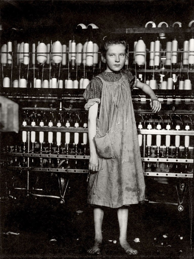 Lewis Hine (American, 1874-1940) 'Spinner in New England mill' 1913 from the exhibition from the exhibition 'Lewis Hine – Photography for a Change' at Fotomuseum Winterthur, Zurich, June - August, 2013