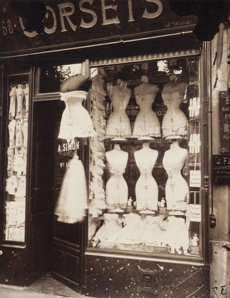 Eugène Atget (French, 1857-1927) 'Boulevard de Strasbourg Corsets' 1912