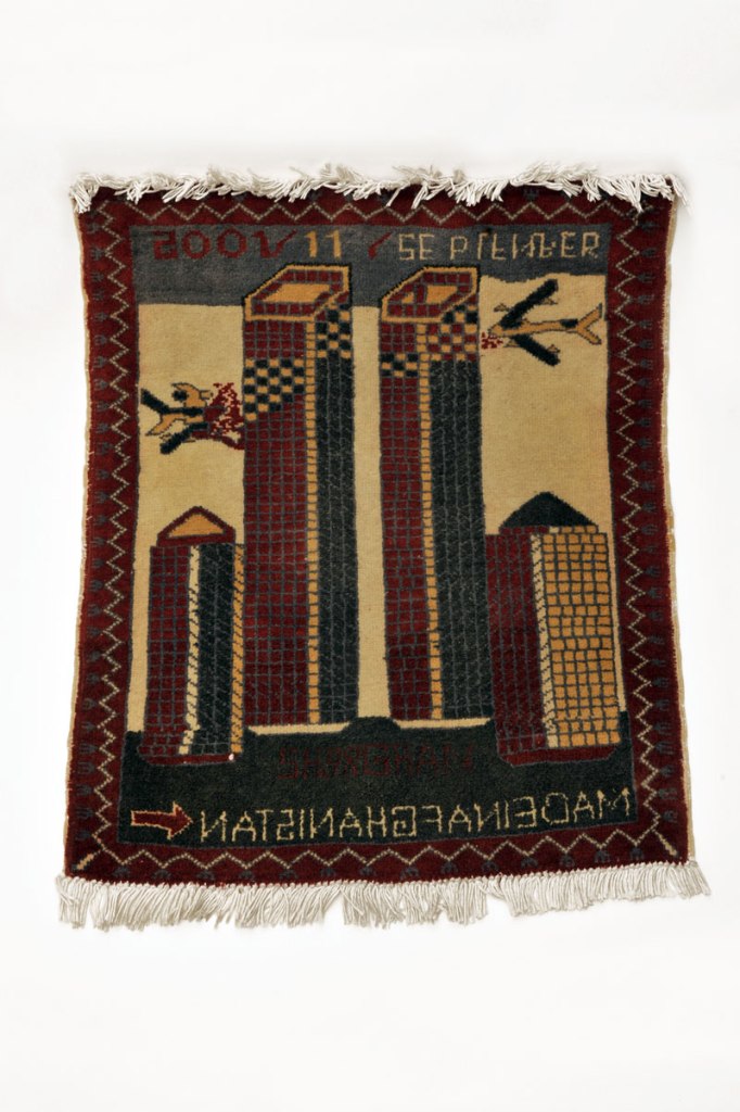 'Hand-knotted rug with motif for 9/11' Nd