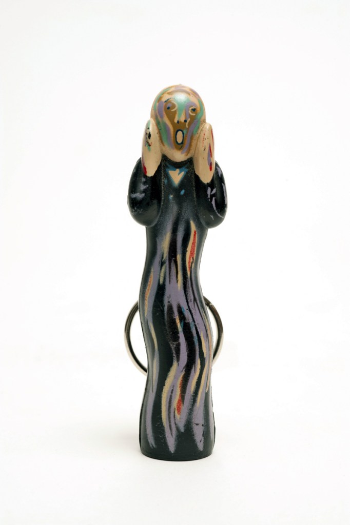 "The Scream" as a key chain, according to Edvard Munch's "The Scream" 1991